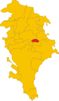 Map of comune of Solarino (province of Syracuse, region Sicily, Italy)
